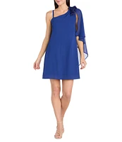 R & M Richards One Shoulder Flower Dress