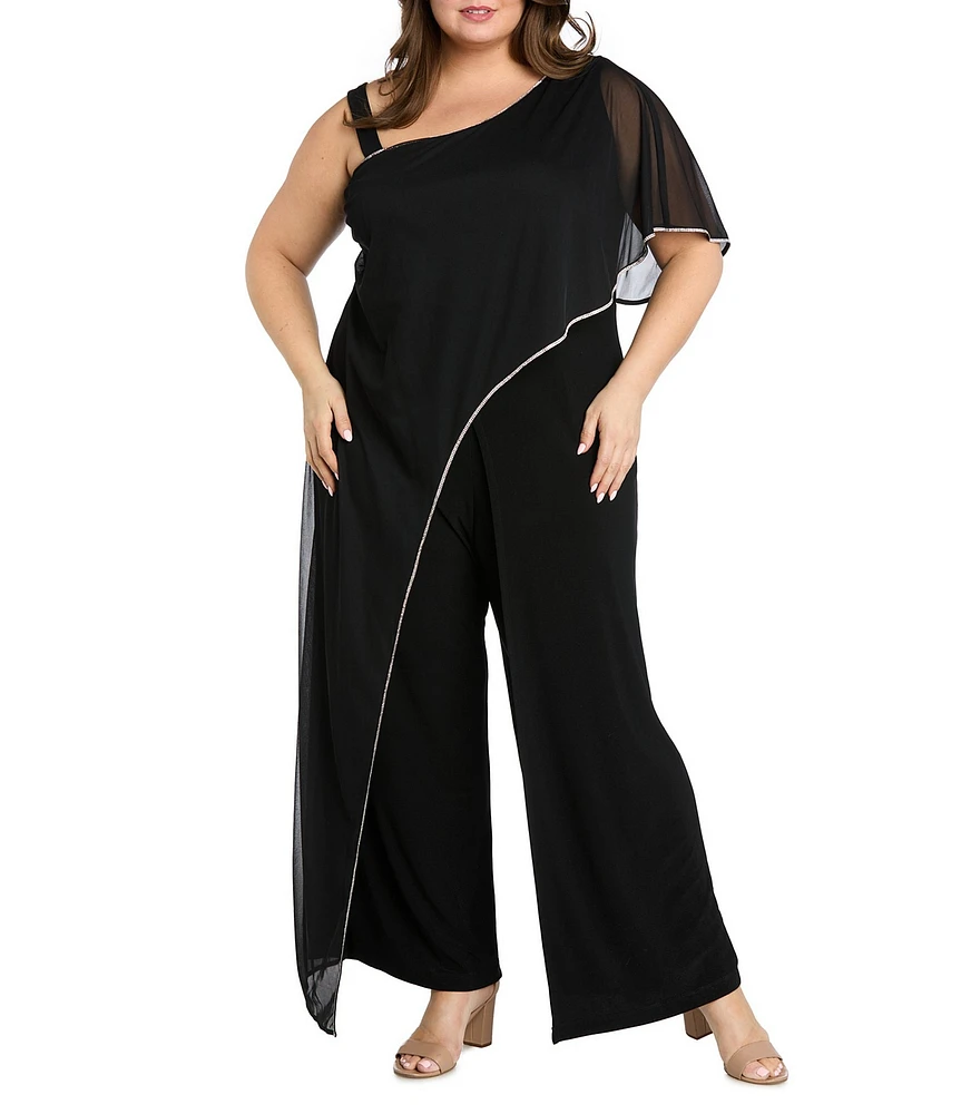 R & M Richards Plus Size Matte Jersey Jumpsuit