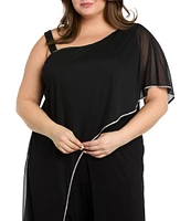 R & M Richards Plus Size Matte Jersey Jumpsuit