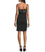 R & M Richards Scuba Strapless Bow Sleeveless Sheath Dress