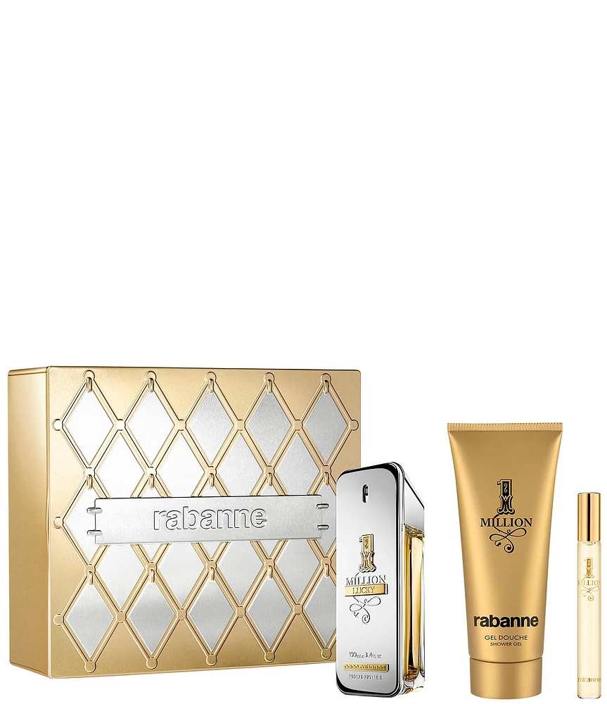 Rabanne 1 Million Lucky Eau de Toilette Men's 3-pc Gift Set