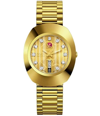 RADO Men's Original Automatic Gold Stainless Steel Bracelet Watch