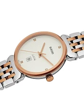 RADO Unisex Florence Classic Diamonds Quartz Analog Two-Tone Stainless Steel Bracelet Watch