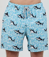 Rainforest Jaws II 6#double; Inseam Swim Trunks