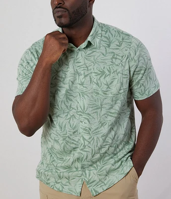 Rainforest Performance Stretch Dockside Print Short Sleeve Woven Shirt