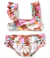 Raisins Big Girls 7-16 Floral-Printed Halter Top & Matching Hipster Bottom 2-Piece Swimsuit