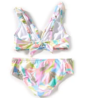 Raisins Big Girls 7-16 Leaf-Printed Halter Top & Matching Hipster Bottom 2-Piece Swimsuit