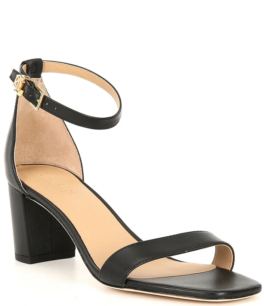 Lauren Ralph Lauren Logan Burnished Leather Sandals