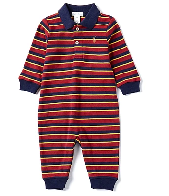 Ralph Lauren Baby Boys 3-12 Months Long Sleeve Striped Polo Coveralls