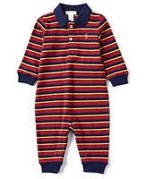 Ralph Lauren Baby Boys 3-12 Months Long Sleeve Striped Polo Coveralls