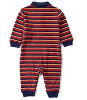 Ralph Lauren Baby Boys 3-12 Months Long Sleeve Striped Polo Coveralls