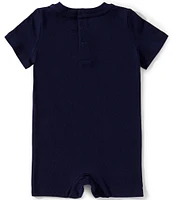 Ralph Lauren Baby Boys Short-Sleeve Dog-Print Jersey Shortall