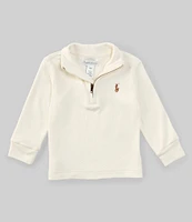 Ralph Lauren Baby Boys 3-24 Months Long Sleeve Quarter-Zip Interlock Pullover