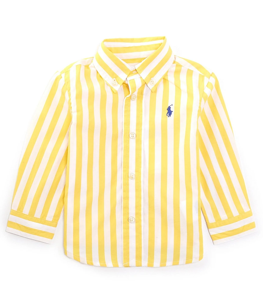 Ralph Lauren Baby Boys 3-24 Months Long-Sleeve Stripe Poplin Shirt