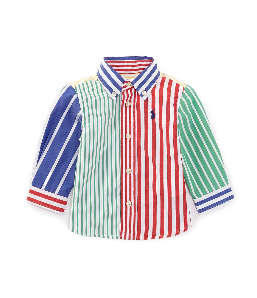 Ralph Lauren Baby Boys 3-24 Months Long-Sleeve Striped Fun Shirt