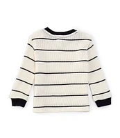 Ralph Lauren Baby Boys 3-24 Months Long-Sleeve Striped Waffle-Knit T-Shirt