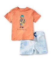 Ralph Lauren Baby Boys 3-24 Months Polo Bear Jersey T-Shirt & Terry Short Set