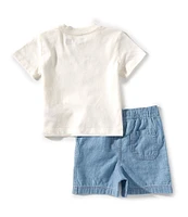 Ralph Lauren Baby Boys 3-24 Months Scooter Logo T-Shirt & Chambray Short Set