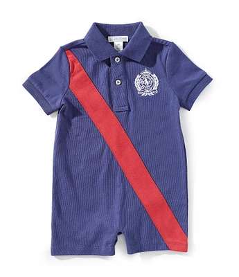Ralph Lauren Baby Boys Short-Sleeve Crest Jersey Polo Shortall