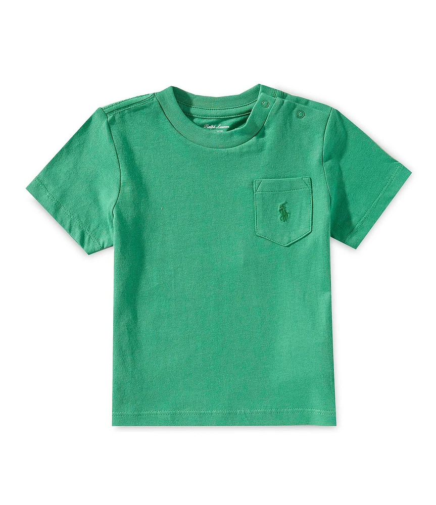 Ralph Lauren Baby Boys Short Sleeve Pocket Jersey T-Shirt