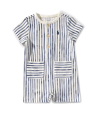 Ralph Lauren Baby Boys 3-24 Months Short-Sleeve Striped Shortall