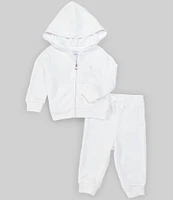 Ralph Lauren Baby Girls 3-24 Months Athletic Terry Fleece Hoodie & Pant Set