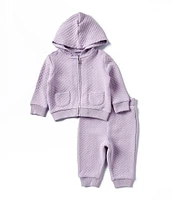 Ralph Lauren Baby Girls 3-24 Months Long Sleeve Quilted Hooded Jacket & Jogger Pant Set