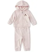 Ralph Lauren Baby Girls 3-24 Months Polo Bear Terry Fleece Hoodie & Pant Set