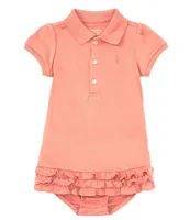 Ralph Lauren Baby Girls 3-24 Months Puffed Sleeve Ruffled Hem A-Line Dress