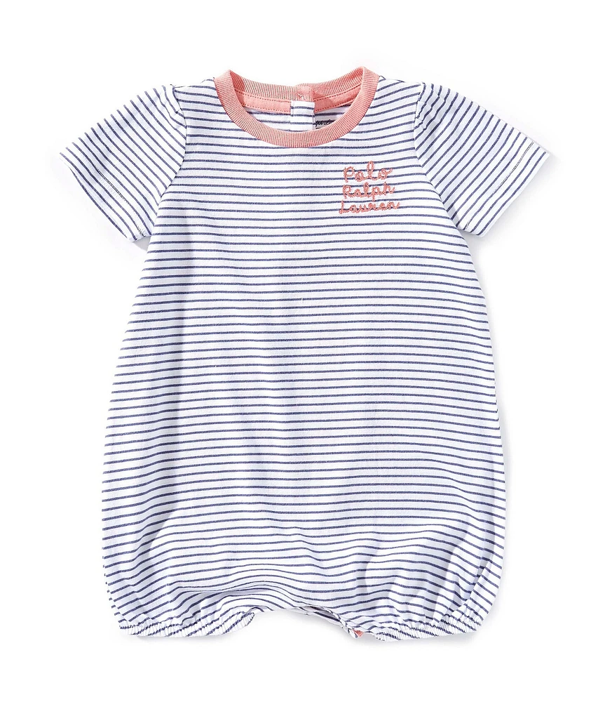 Ralph Lauren Baby Girls Short-Sleeve Striped Jersey Bodysuit