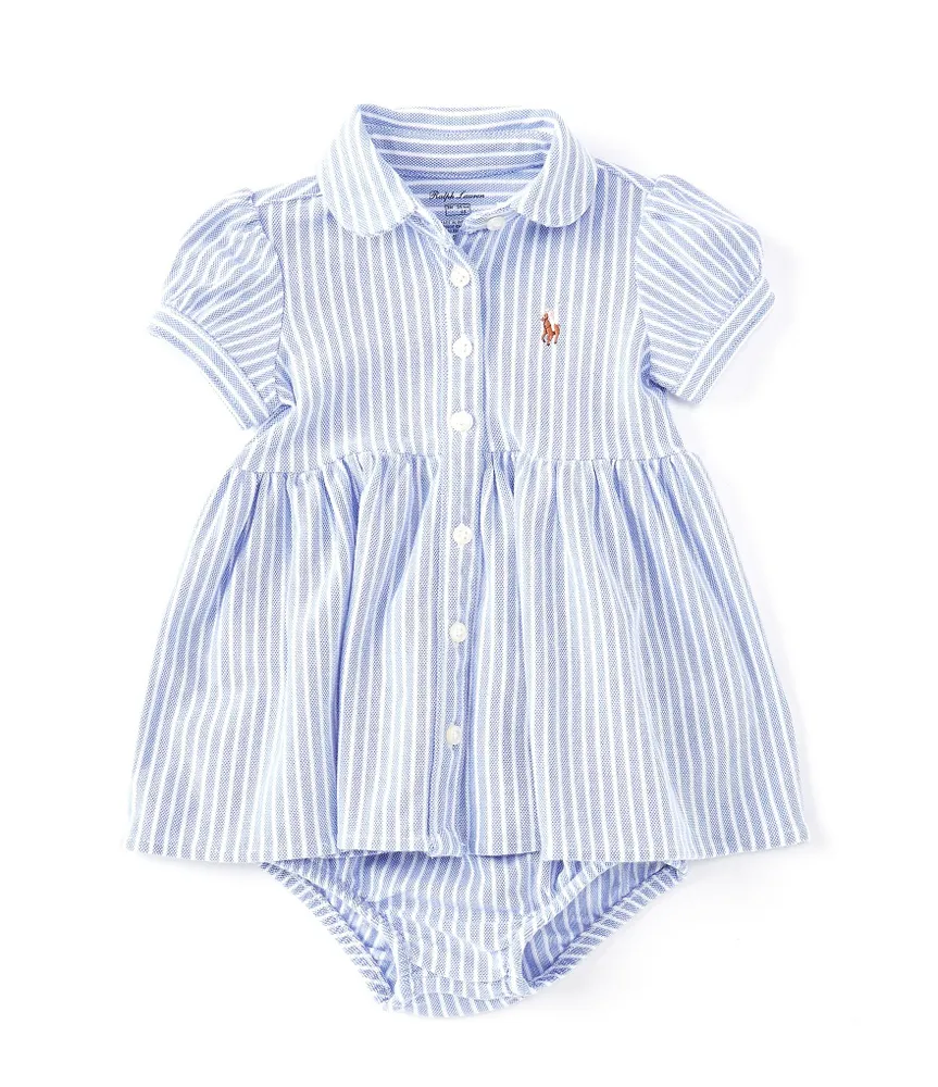 Ralph Lauren Baby Girls 3-24 Months Stripe Knit Oxford Dress & Bloomers Set