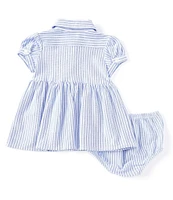 Ralph Lauren Baby Girls 3-24 Months Stripe Knit Oxford Dress & Bloomers Set