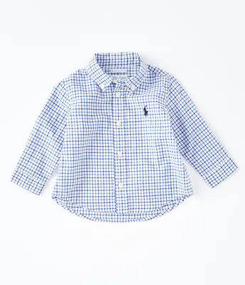 Ralph Lauren Baby Boys 3-24 Months Long Sleeve Tattersall Plaid Shirt