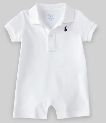 Ralph Lauren Baby Boys 3-24 Months Short Sleeve Polo Interlock Shortall