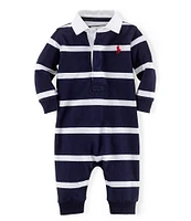 Ralph Lauren Baby Boys Newborn-12 Months Rugby-Stripe Coveralls