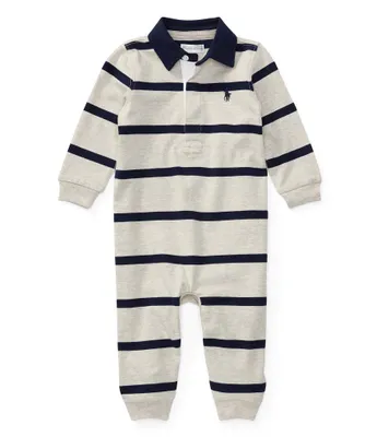 Ralph Lauren Baby Boys Newborn-12 Months Rugby-Stripe Coveralls