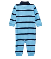 Ralph Lauren Baby Boys Newborn-12 Months Rugby-Stripe Coveralls