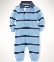 Ralph Lauren Baby Boys Newborn-12 Months Rugby-Stripe Coveralls