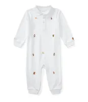 Ralph Lauren Baby Boys Newborn-12 Months Embroidered Schiffli Coverall