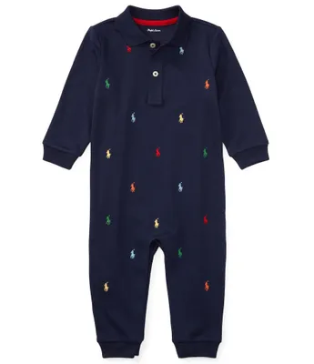 Ralph Lauren Baby Boys Newborn-12 Months Schiffli-Embroidered Coverall