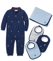 Ralph Lauren Baby Boys Newborn-12 Months Schiffli-Embroidered Coverall