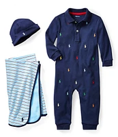 Ralph Lauren Baby Boys Newborn-12 Months Schiffli-Embroidered Coverall