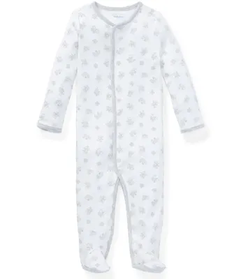 Ralph Lauren Baby Newborn-9 Months Long Sleeve Printed Footed Coverall