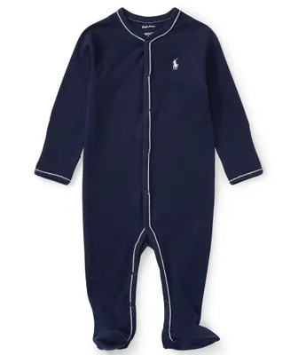 Ralph Lauren Baby Boys Newborn-9 Months Solid Footie Coverall