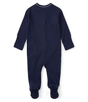 Ralph Lauren Baby Boys Newborn-9 Months Solid Footie Coverall