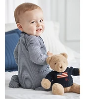 Ralph Lauren Baby Boys Newborn-9 Months Solid-Trim Striped Footie Coverall