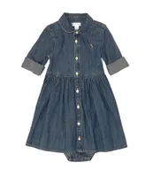 Ralph Lauren Baby Girls 3-24 Months Denim Shirt With Bloomers Dress