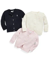 Ralph Lauren Baby Girls 3-24 Months Mini Cable-Knit Cardigan