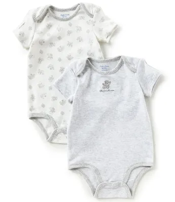 Ralph Lauren Baby Newborn-24 Months Short Sleeve Toy Print Bodysuits 2-Pack