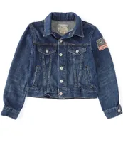 Polo Ralph Lauren Big Boys 8-20 American Flag Patch Denim Trucker Jacket